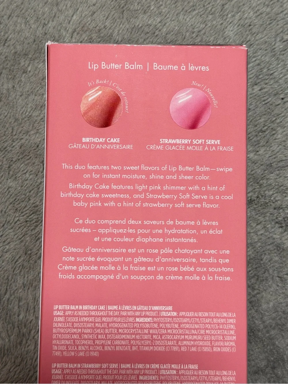 Summer Fridays Lip Butter Balm Duo — Strawberry Soft Serve & Birthday Cake